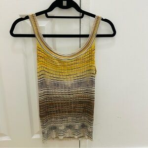 Missoni Vintage Yellow Spacedye Tank Top - M